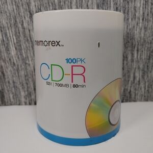 Memorex CD-R 100 Pack Blank Discs 52X 700MB 80min